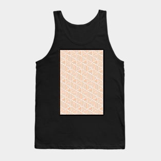 Geo Triangles - Orange Stripe Tank Top